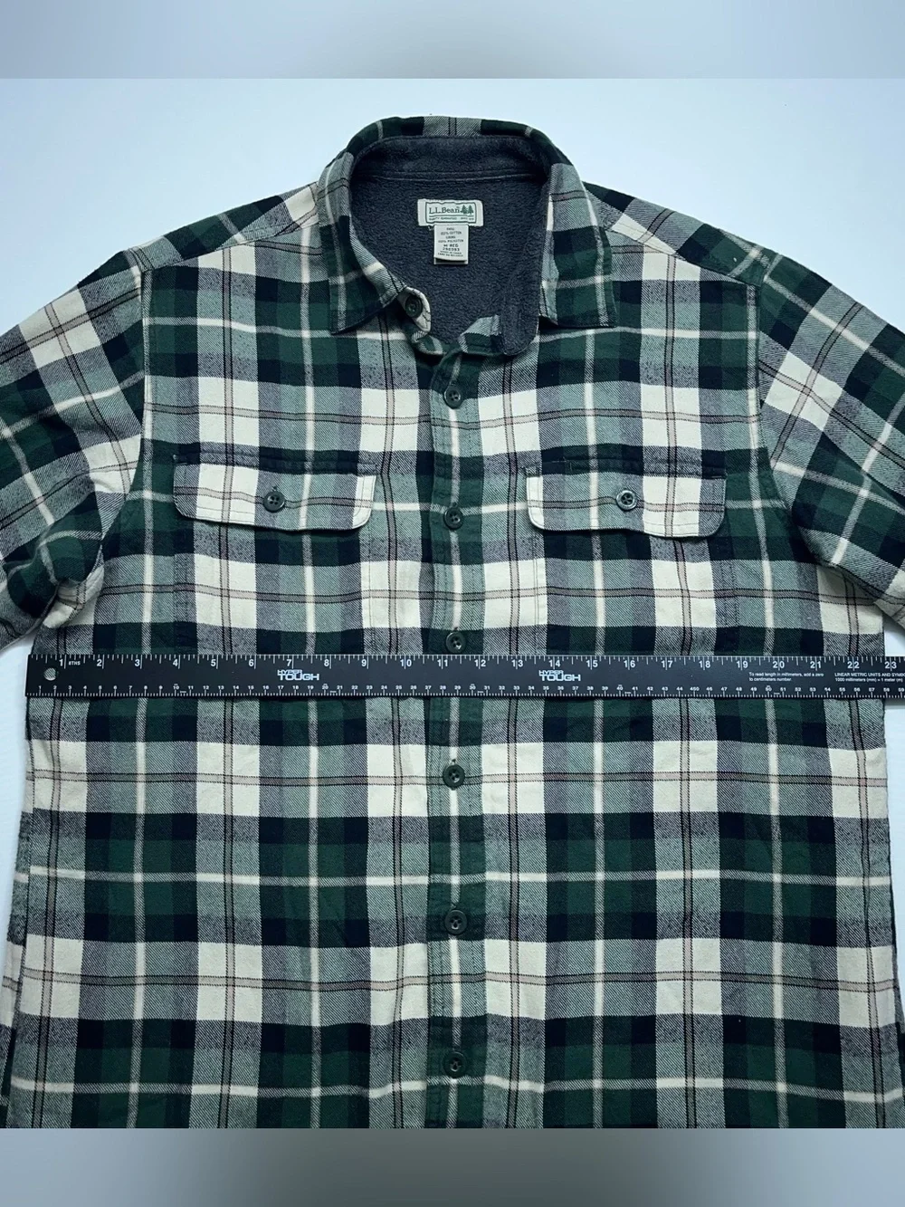 L.L. Bean medium plaid bean